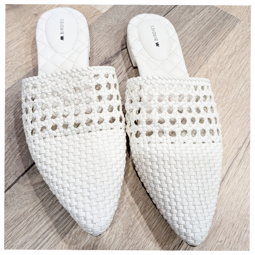 Birdies Woven Pointed Toe Mule
